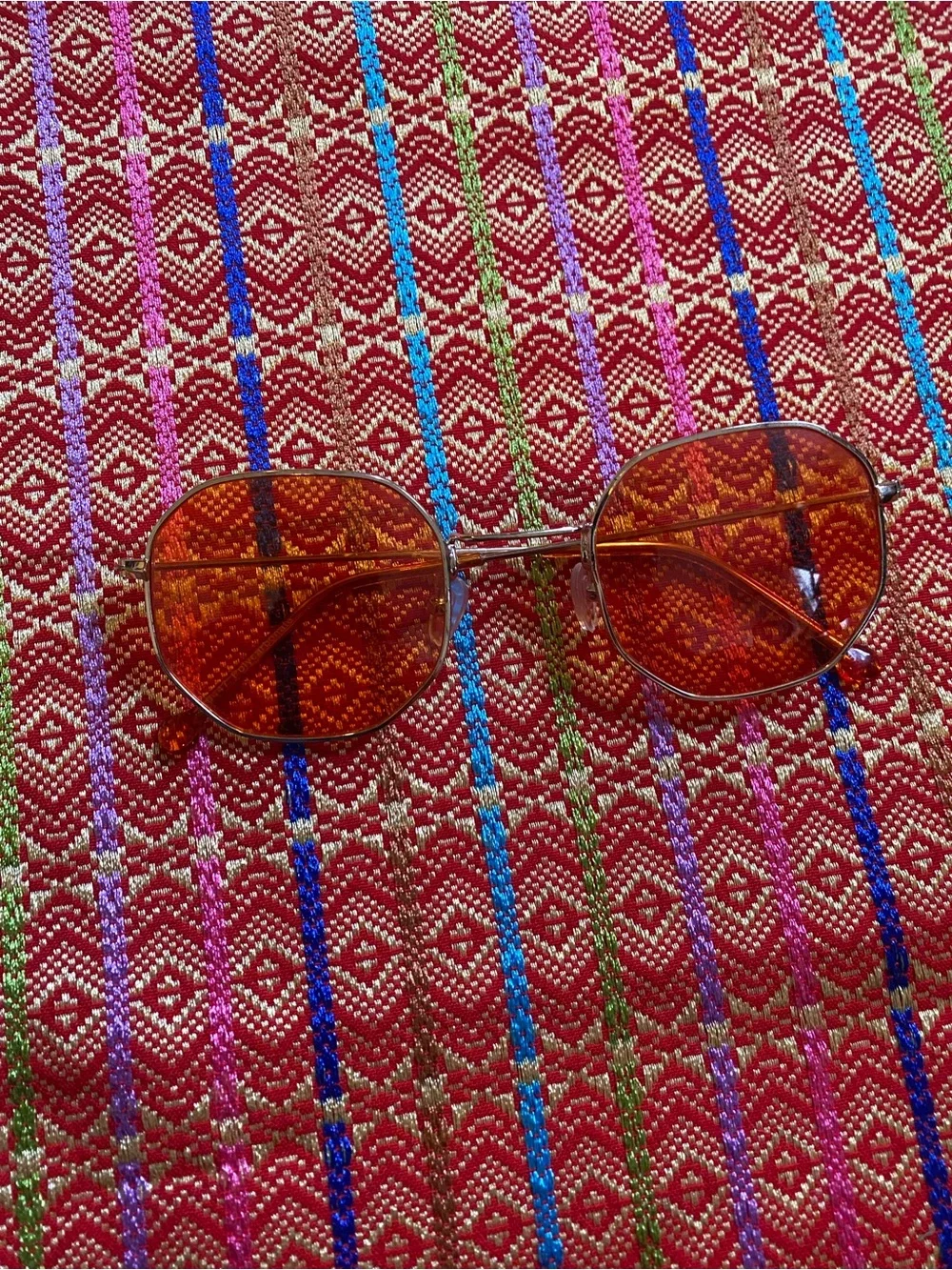 vintage orange gold sunnies
